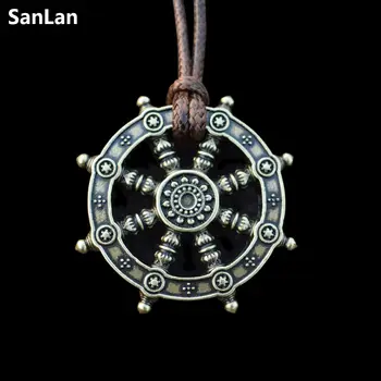 SanLan Dharma Roata Vieții Samsara Budist Amuleta Pandantiv Colier Talisman 12buc