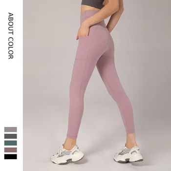 Yoga Pantaloni cu Buzunar Lulu Talie Mare Dresuri de Iarnă fără Sudură Jambiere Sport Antrenament de Fitness Jambiere Rulează Pantaloni pentru Femei