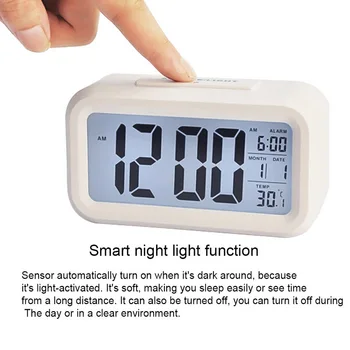 Alarmă, Ceas cu Display Mare, Cu Calendar De Birou Acasă Ceas de Masa Amânare Electronice Copii Ceas cu LED-uri Desktop Ceasuri Digitale