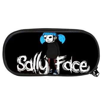 Sally Face Make-Up Genti Cosmetice Caz De Călătorie Machiaj Caz De Desene Animate Organizator Geantă Cu Fermoar Pungi Husă De Depozitare Sac De Creion