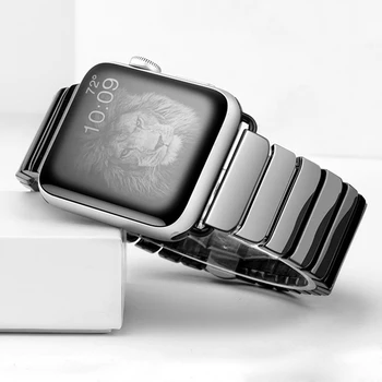 Pentru apple watch benzi de 44mm 40mm correa de lux ceramica watchband pentru iwatch pulseira Seria 5 4 3 2 42mm curea 38mm cinturino