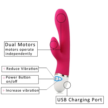 7 Viteza G Spot Vibrator Pentru Femei USB Reîncărcabilă Impermeabil Stimulator Clitoris Silicon de sex Feminin Magic Wand Massager