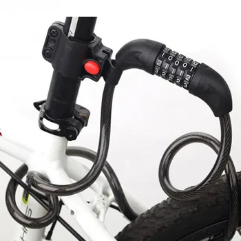 Furt de Blocare Biciclete MTB Drum Parola de Securitate din Oțel sistem de Blocare Biciclete, Furt Spirală din Oțel Cablu Cod Combinație Accesorii Ciclism